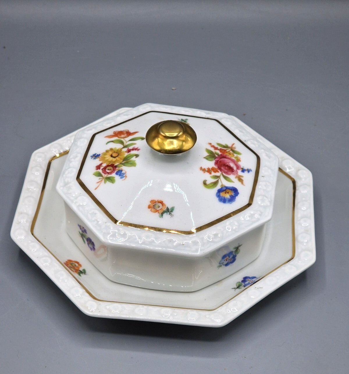 Rosenthal Porzellan, Zuckerdose, Goldverzierung